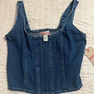 NWT Lone Star Denim Corset Top